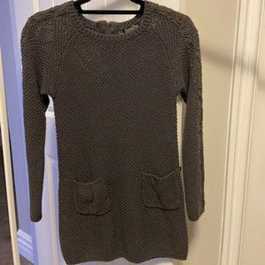 Lucky Brand Gray Sweater Dress Girls Size L 14/16
